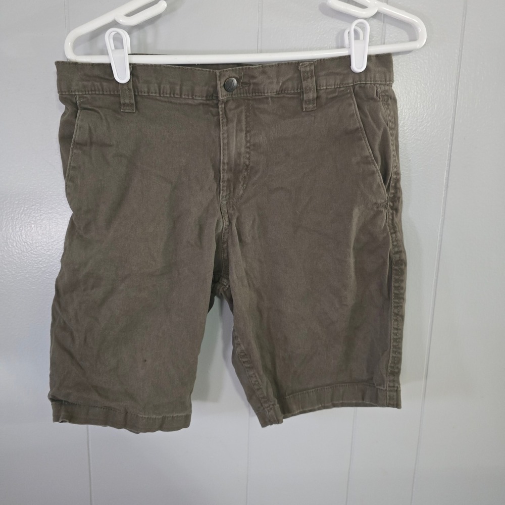 Volcom Frickin Modern Stretch Shorts Mens‎ 30 Olive Green Chino Good Condition